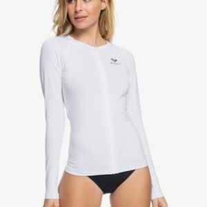 Roxy Essentials Long Sleeve UPF 50 Zip Rashguard